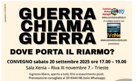 Guerra Chiama. Guerra Dove porta il riarmo? Il VIDEO del convegno.